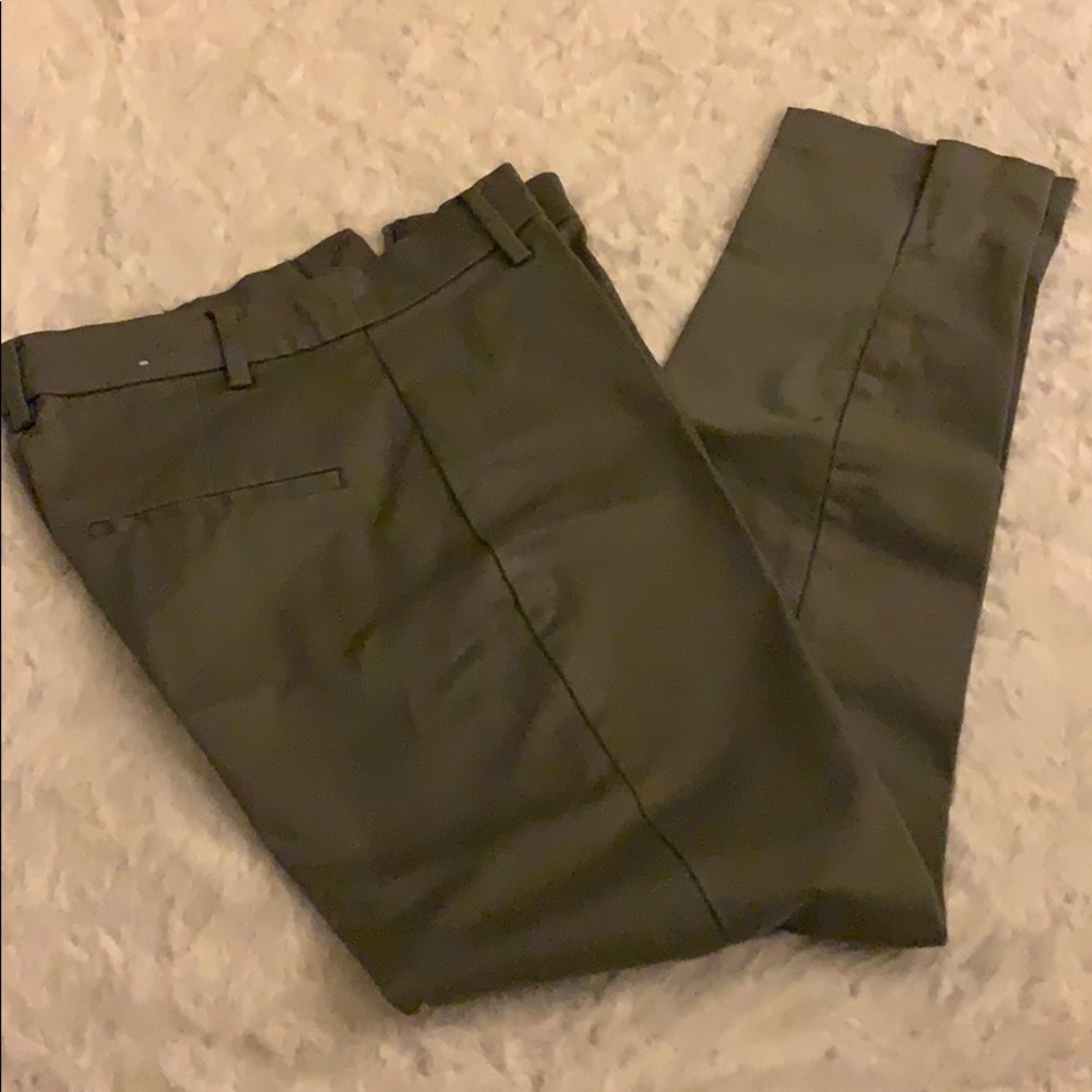 H&M ankle slacks. Dusty Green